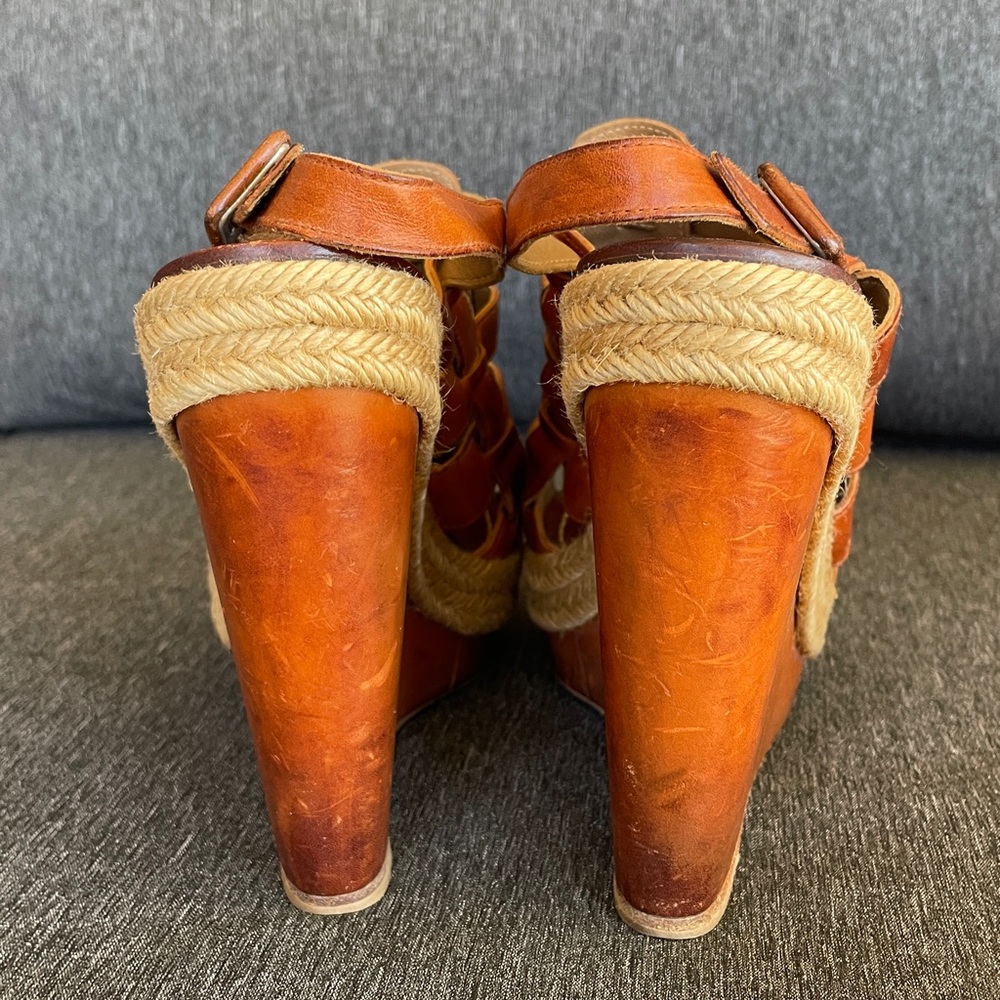 Christian Louboutin Barcelona wedges espadrilles sandals all leather EU 39 / 8 - Picture 5 of 14